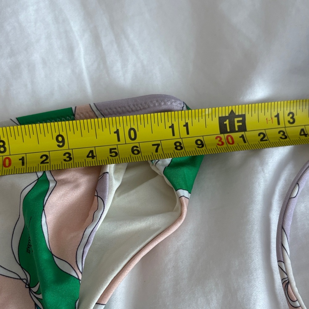 Emilio Pucci Green and Pink Wave Bikini - Picture 6 of 9